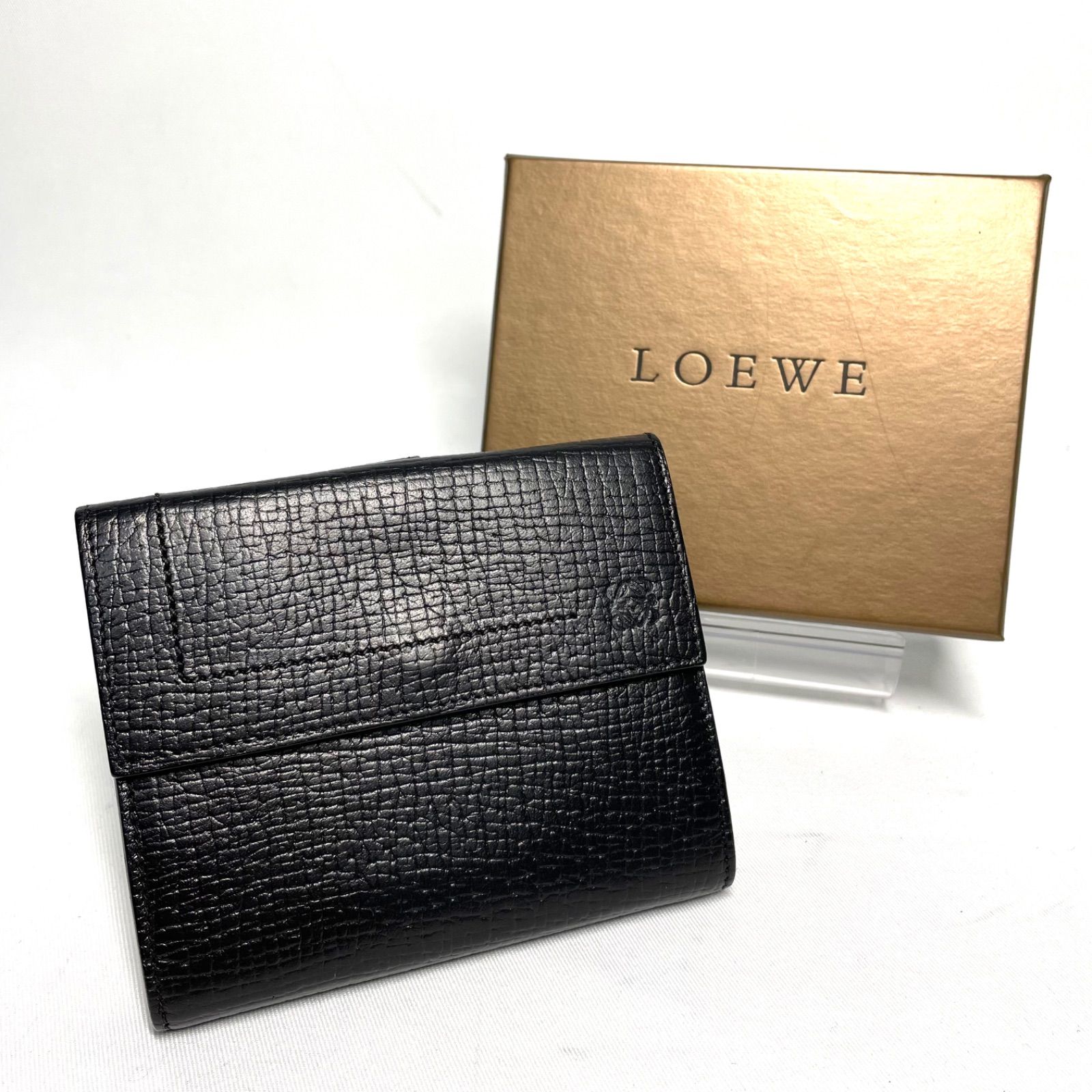 LOEWE ブラック 二つ折り財布 パズル バイフォールド LOEWE ブラック