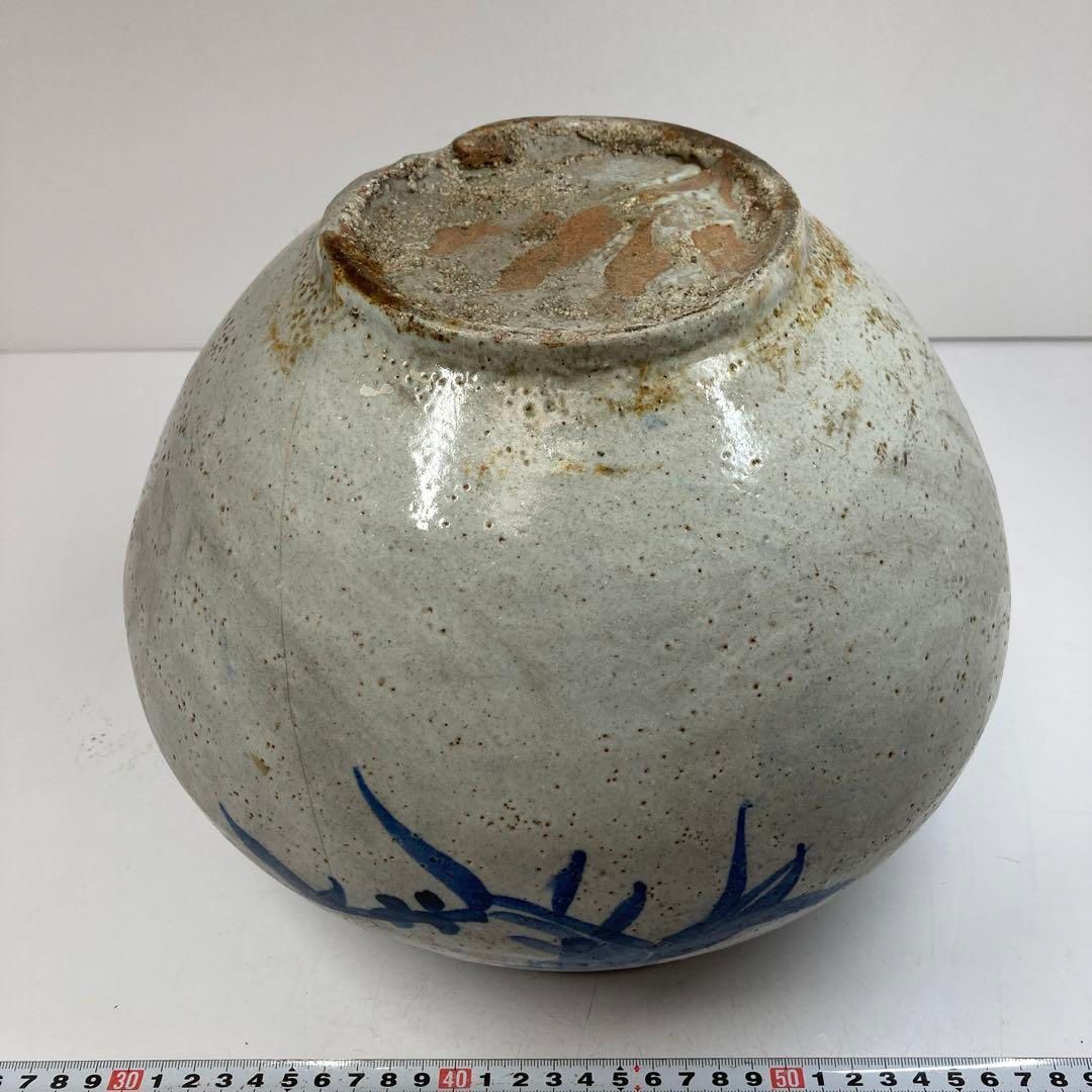 李朝　染付大壺　身幅約26/高さ23㎝　東Y5-0913② 李朝 染付大壺 身幅約26/高さ23㎝ 東Y5-0913② - メルカリ