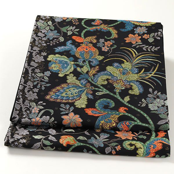 新古品】 袋帯 本場筑前博多織 未使用 正絹 全通 濃紫 紫 薄 新古品】 袋帯 本場筑前博多織 未使用 正絹 全通 濃紫 紫 薄