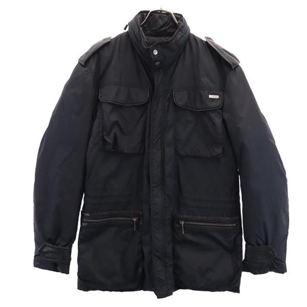 ヴェルサーチ ミリタリー ナイロンジャケット 46 ブラック VERSACE