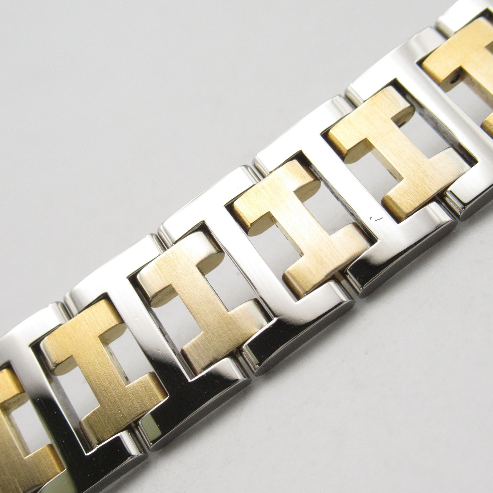 エルメス HERMES 腕時計 クリッパーコンビ CL3.440 ホワイト GP 