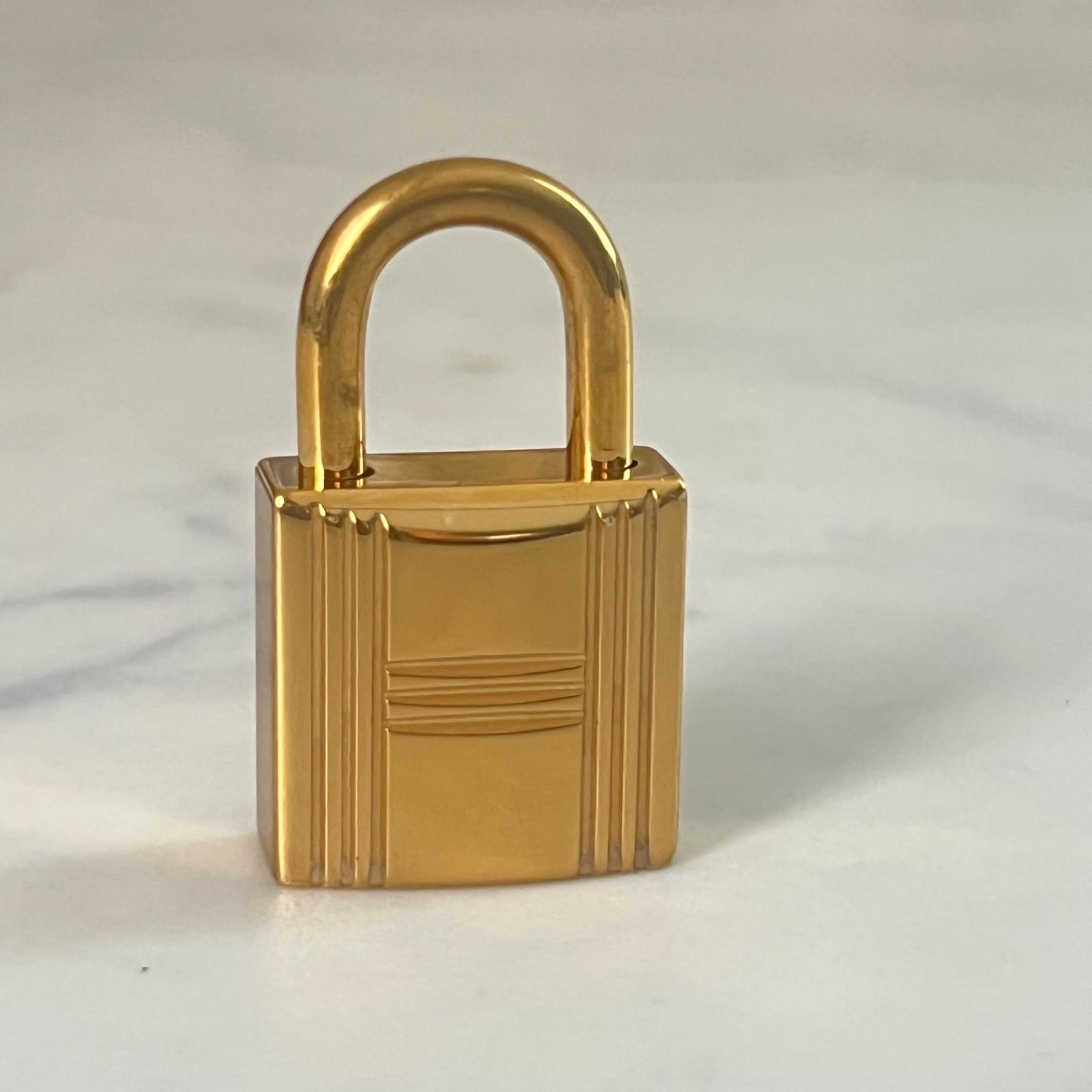 HERMES エルメス カデナ 50番 ゴールド 24Kメッキ 鍵付き 南京錠