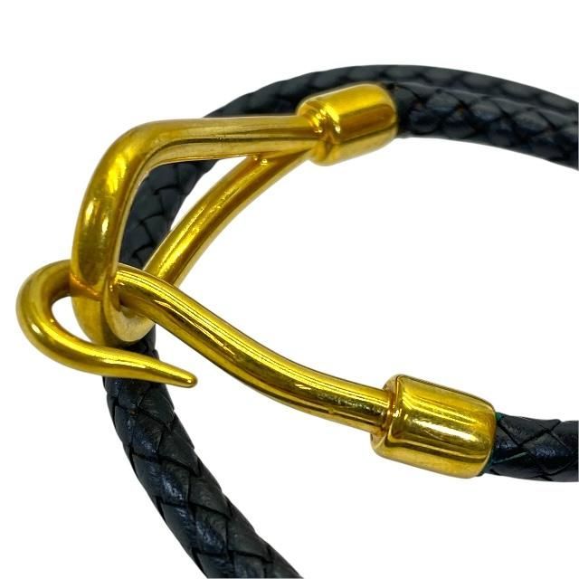 HERMES チョーカー　ゴールド ブラック HERMES エルメス ブレスレット チョーカー ネックレス ジャンボ レザー