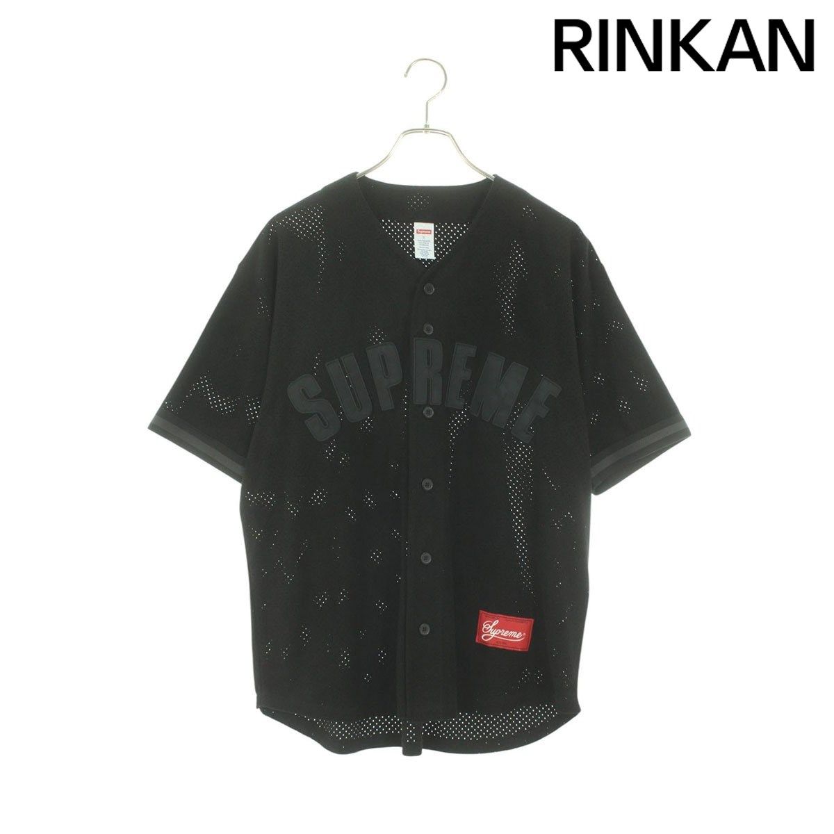シュプリーム  24SS  Ultrasuede Mesh Baseball Jersey ウルトラスエードメッシュベースボール半袖シャツ メンズ S