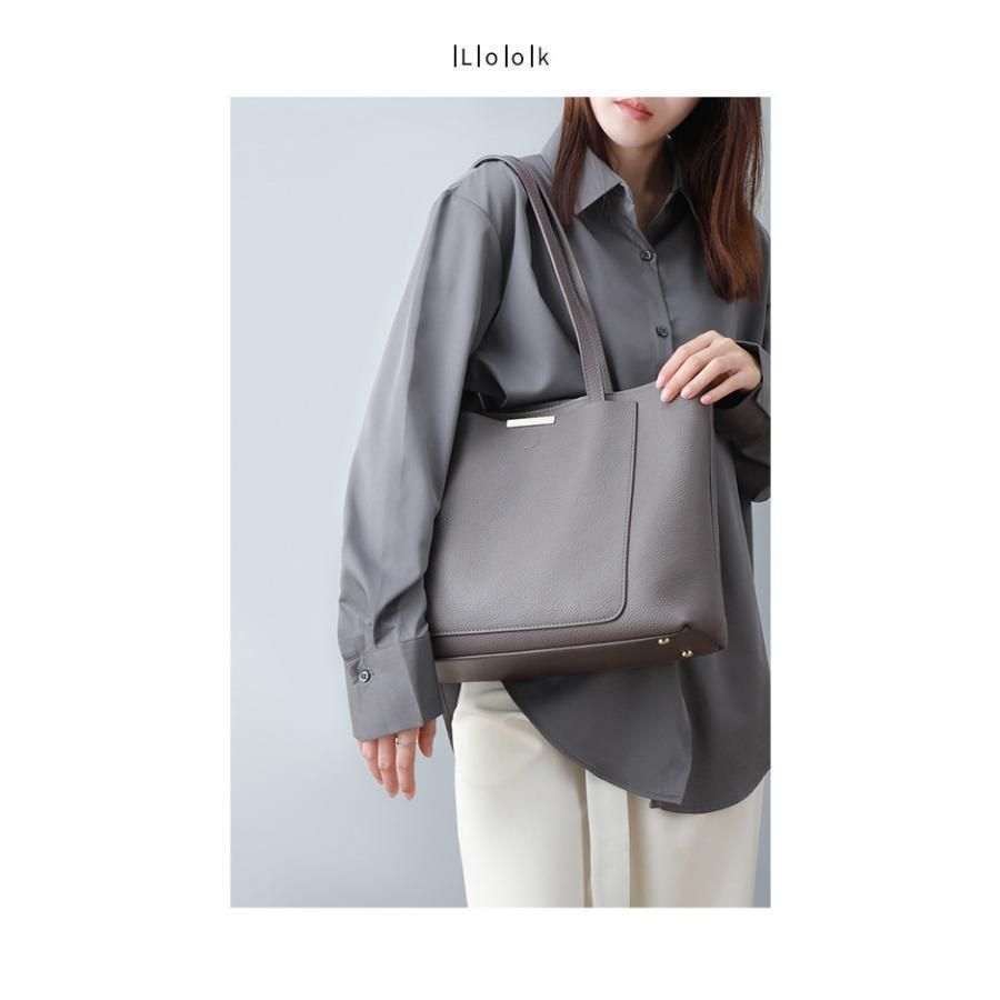 トートバッグ レディース A5 本革 牛革 レザー 女子 肩掛け 通勤バッグ ショルダー トート 通学 ポケット おしゃれ 大容量 旅行 大人 OL オフィス ビジネス