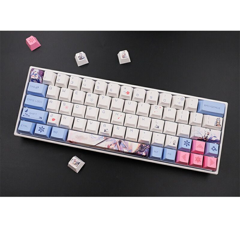 原神 神里綾華 137キーの キーキャプ PBT 熱昇華 二次元 元の高さ 6.25u 機械キーボードキーキャプ バーバラ - メルカリ