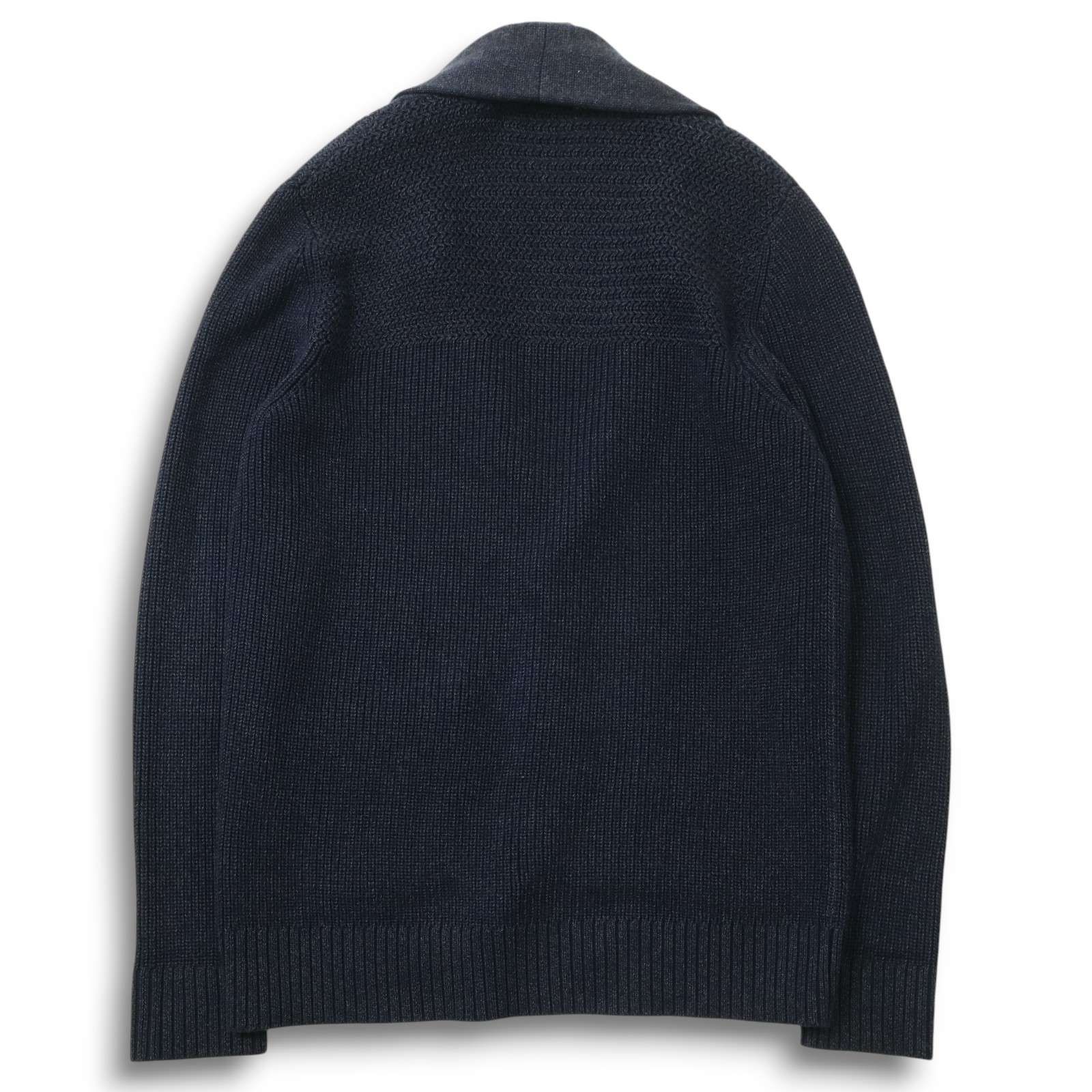 美品　JOSEPH HOMME ニットカーディガン　ショールカラー　厚手　青48 JOSEPH HOMME ジョセフ オム 秋冬 シルク混☆ ニット