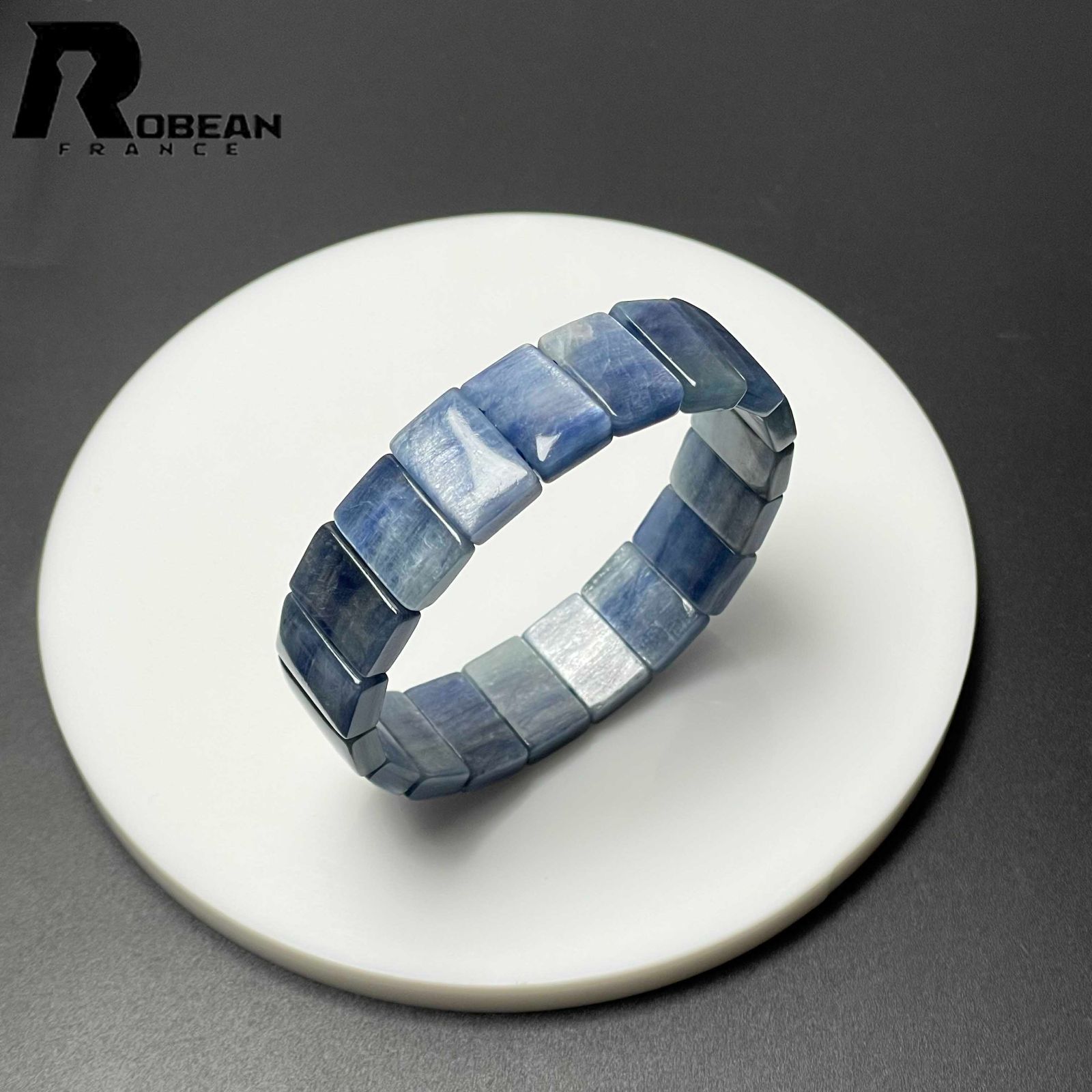 上級 EU製 定価13万円 ROBEAN ブルーグリーンエンジェルフェザー バングル アクセサリー パワーストーン プレゼント ギフト 14.7*9.7*4.5mm M0521309