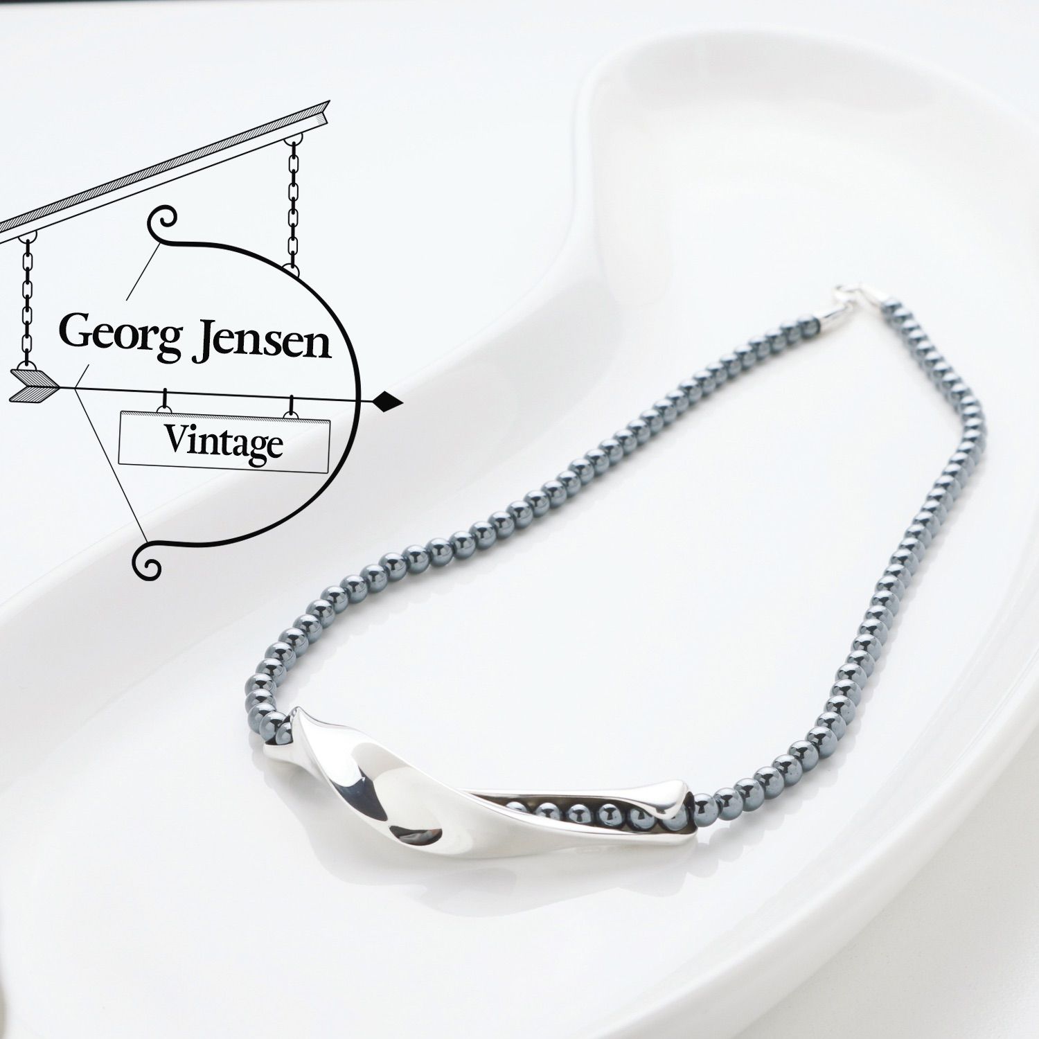 最先端 未使用☆Georg ジョージジェンセン Jensen Jensen 鳥モチーフの