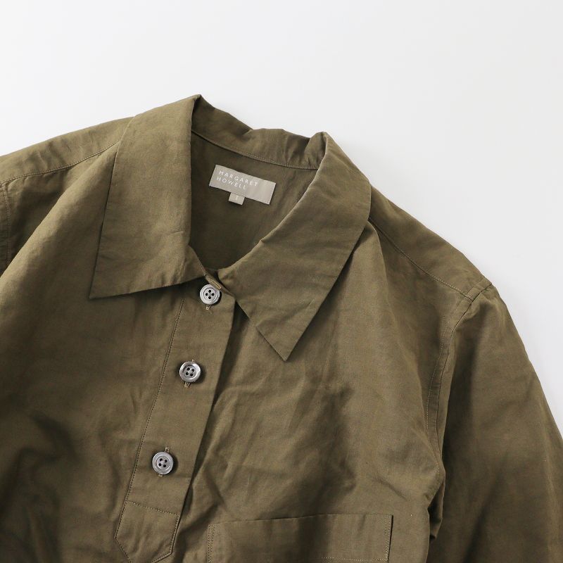 MARGARET HOWELL シャツワンピース MARGARET HOWELL MHL シャツワンピース M コットン 長袖 - メルカリ
