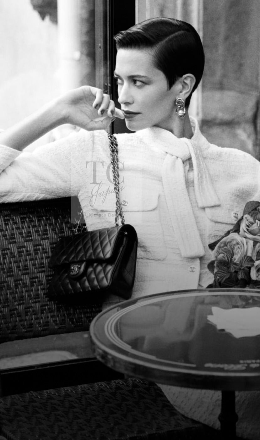 シャネル ジャケット スーツ CHANEL ブラック 黒 リボン ココボタン 春  