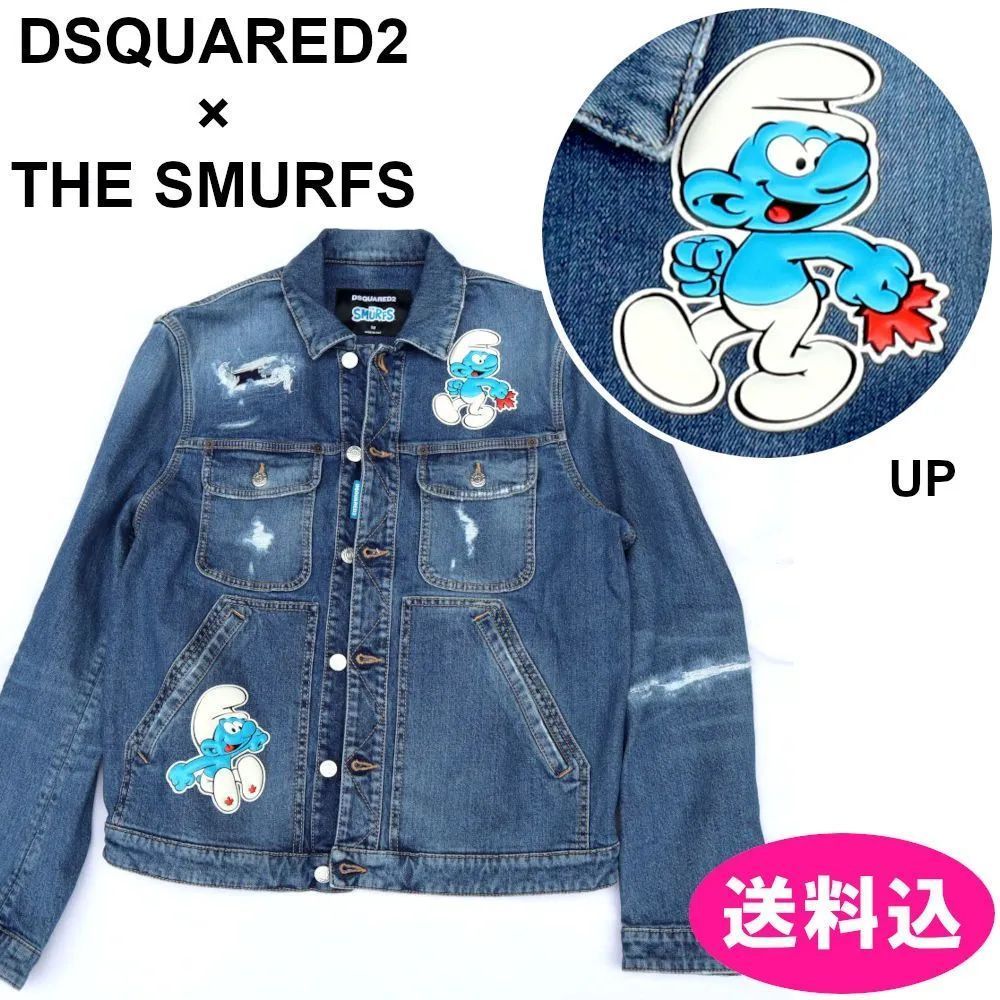 SMURFS×DSQ2 定価220 000円 デニムジャケット スマーフ サイズ52 S78AN0053 SIZE 52|180|96A
