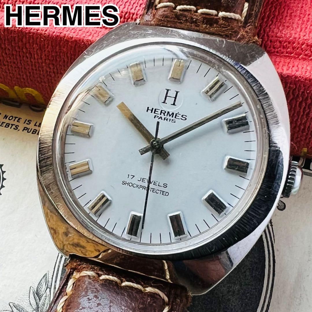 HERMES PARIS エルメス パリ メンズ 腕時計 手巻き 動作良好 ...