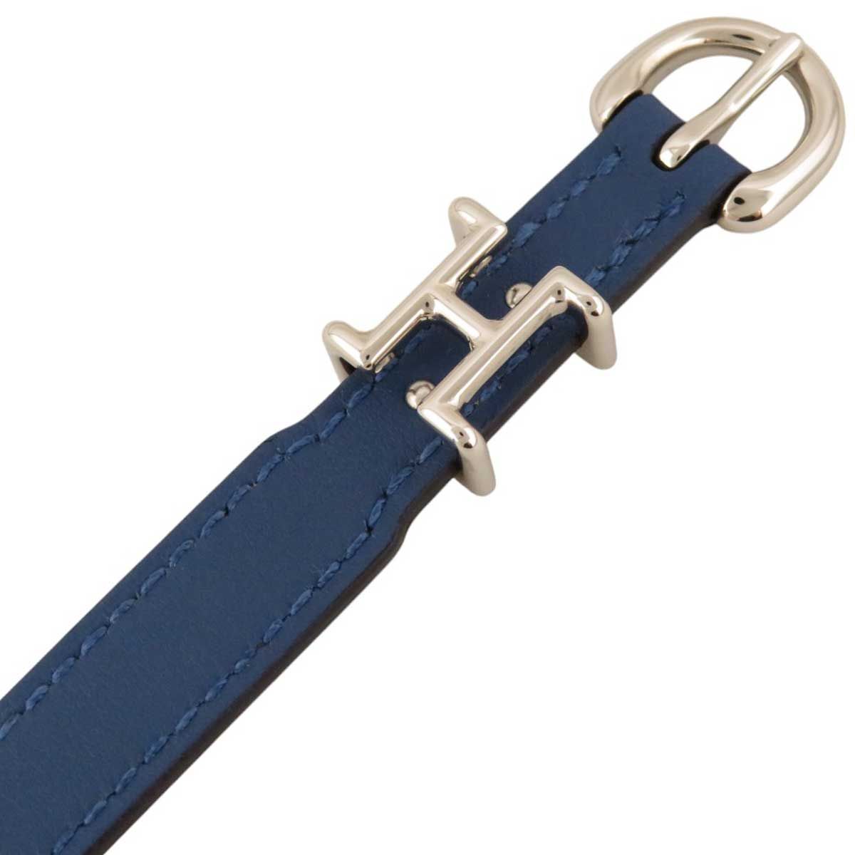 【構築美＊男の品格】HERMES メタル＆レザー ブレスレット 構築美＊男の品格】HERMES メタル＆レザー ブレスレット