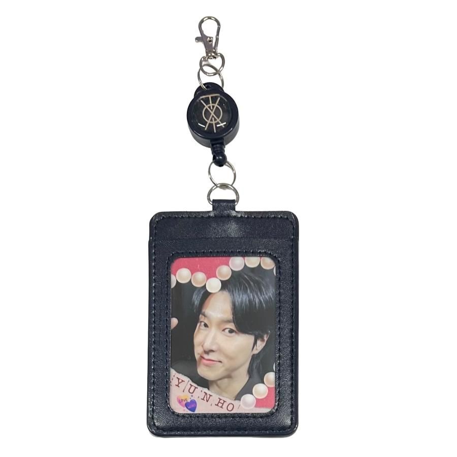 ユノ TVXQ 東方神起 写真入り リール付き パスケース IC カードケース 