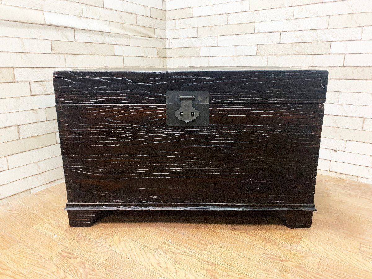 李朝家具 バンダジ バンダチ 幅75cm 半閉櫃 李朝箪笥 木製収納箱