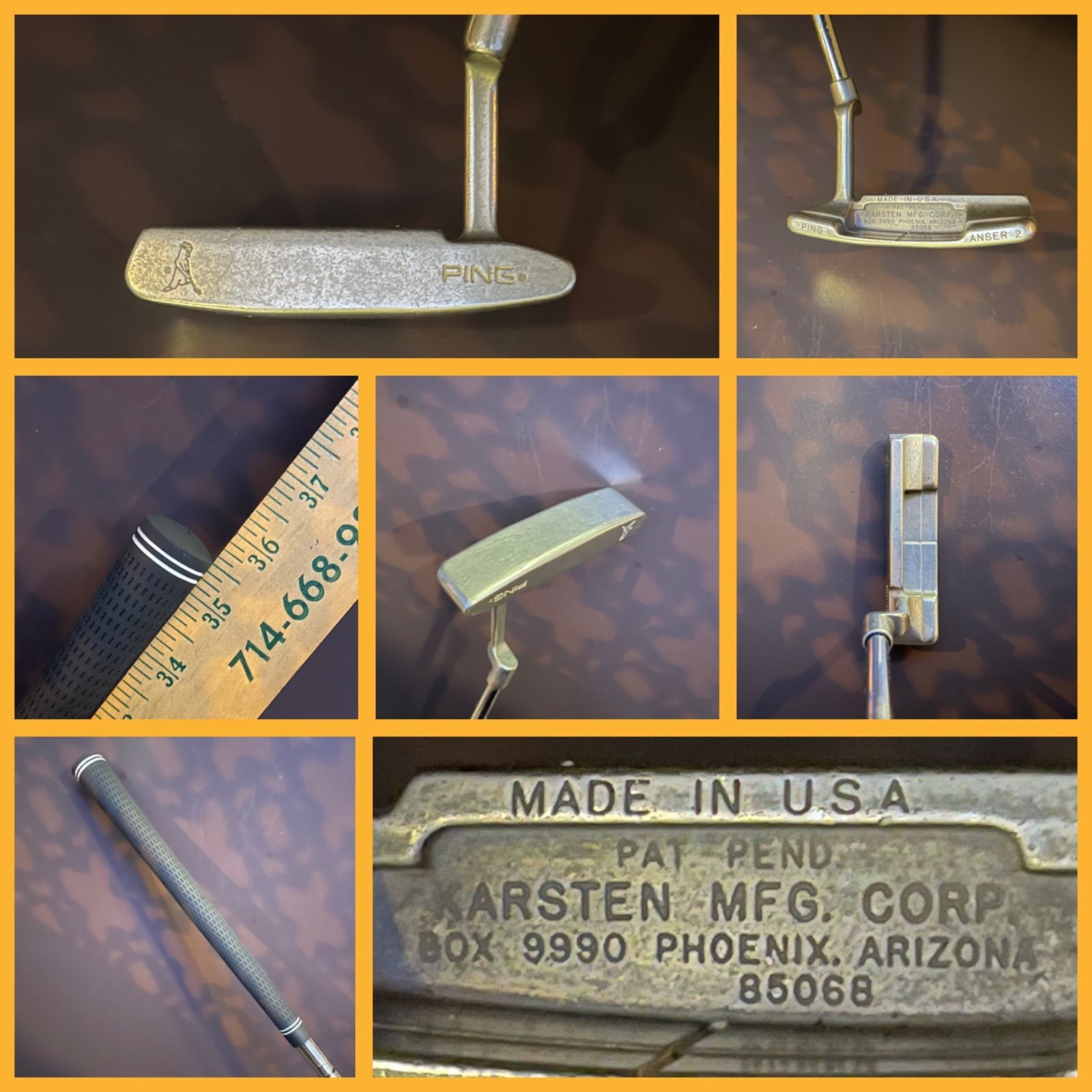 H PING ANSER2 PAT PEND 35.5 構えやすくて打感が名器「PING ANSER2