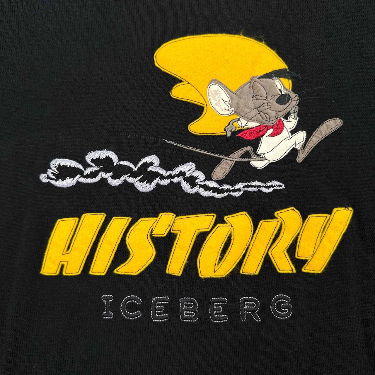 イタリア製 HISTORY ICEBERG × WARNER BROS. スピーディー・ゴンザレス コラボ 半袖 コットン ニット Tシャツ V/L