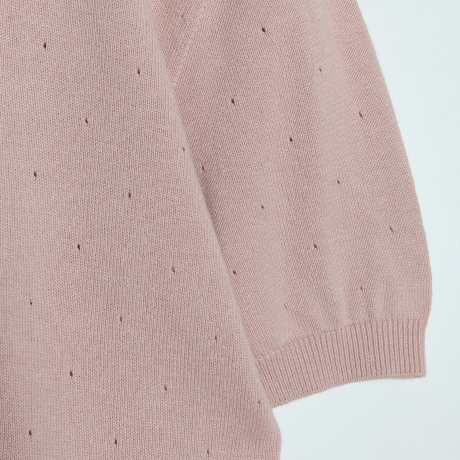 ワンダフルワールド カネコイサオ☆お花の刺繍付き♪半袖ニット