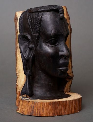 タンザニア マコンデ彫刻*プリミティブ アート*ウッドカービング ドール 黒檀