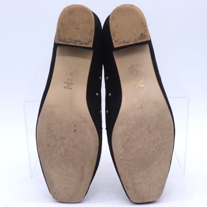 ダイアナ パンプス スタッズ スエード スクエアトゥ シューズ