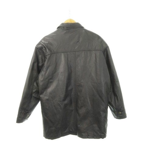 ドアオム D HOMME A HOMME ヴィンテージ レザージャケット 本革 ステンカラー ジップアップ キルティング裏地 L 黒 ブラック |AH11 GY44