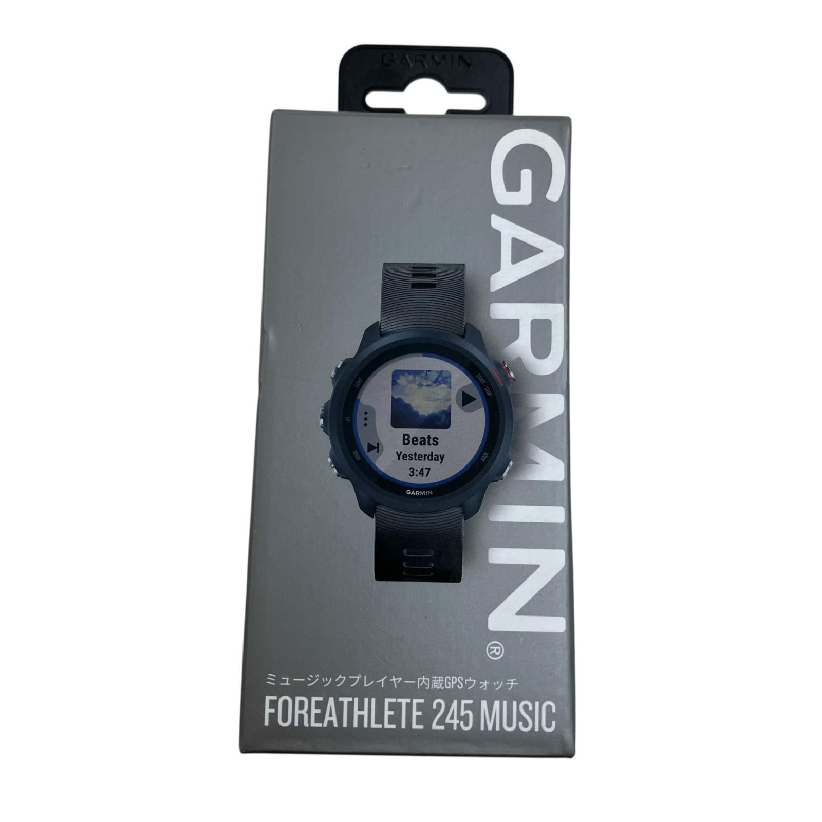 186000 現状品 GARMIN ガーミン ミュージックプレイヤー内蔵GPSウォッチ ForeAthlete 245 Music ブラック