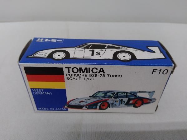 トミカ No.90 ポルシェ 935-78 ターボ 黒 赤シート 1J/2Eホイール 裏板刻印No.F10 赤箱 ロゴ赤字 日本製 トミー