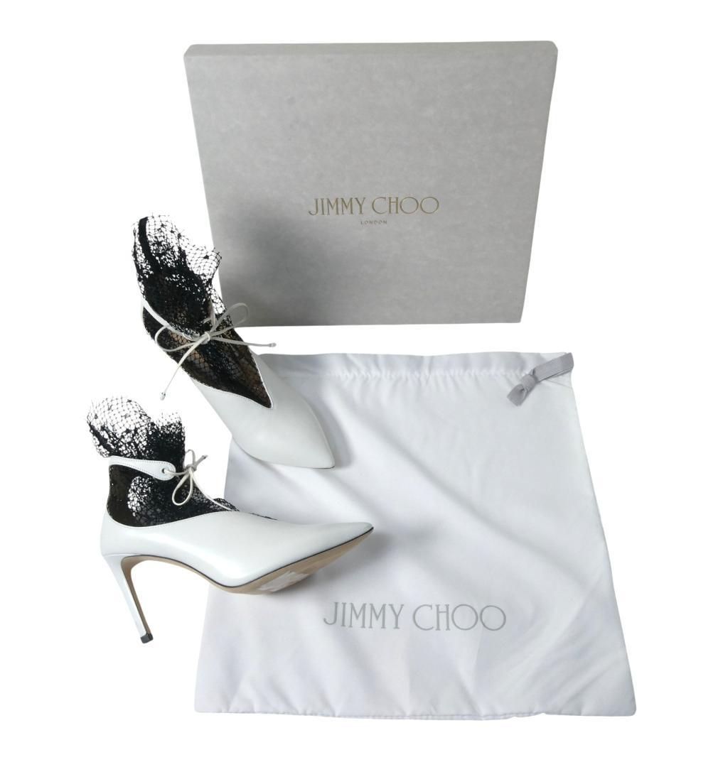 新品同様 JIMMY CHOO ジミーチュウ サイズ35.5㎝ 約22.5㎝ LEANNE85 牛