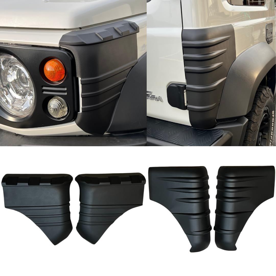 OUTGEAR 新型ジムニー JB74 JB64 コーナーガード ジムニーシエラ プロテクター ガーニッシュ 外装パーツ アクセサリー カスタム設計 ブラック