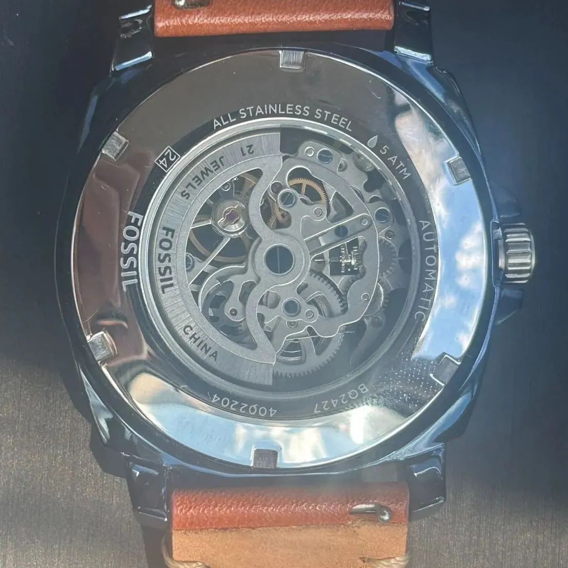 FOSSIL 自動巻き スケルトン 時計 Fossil 腕時計 自動巻き スケルトン 稼働品 純正ベルト - メルカリ