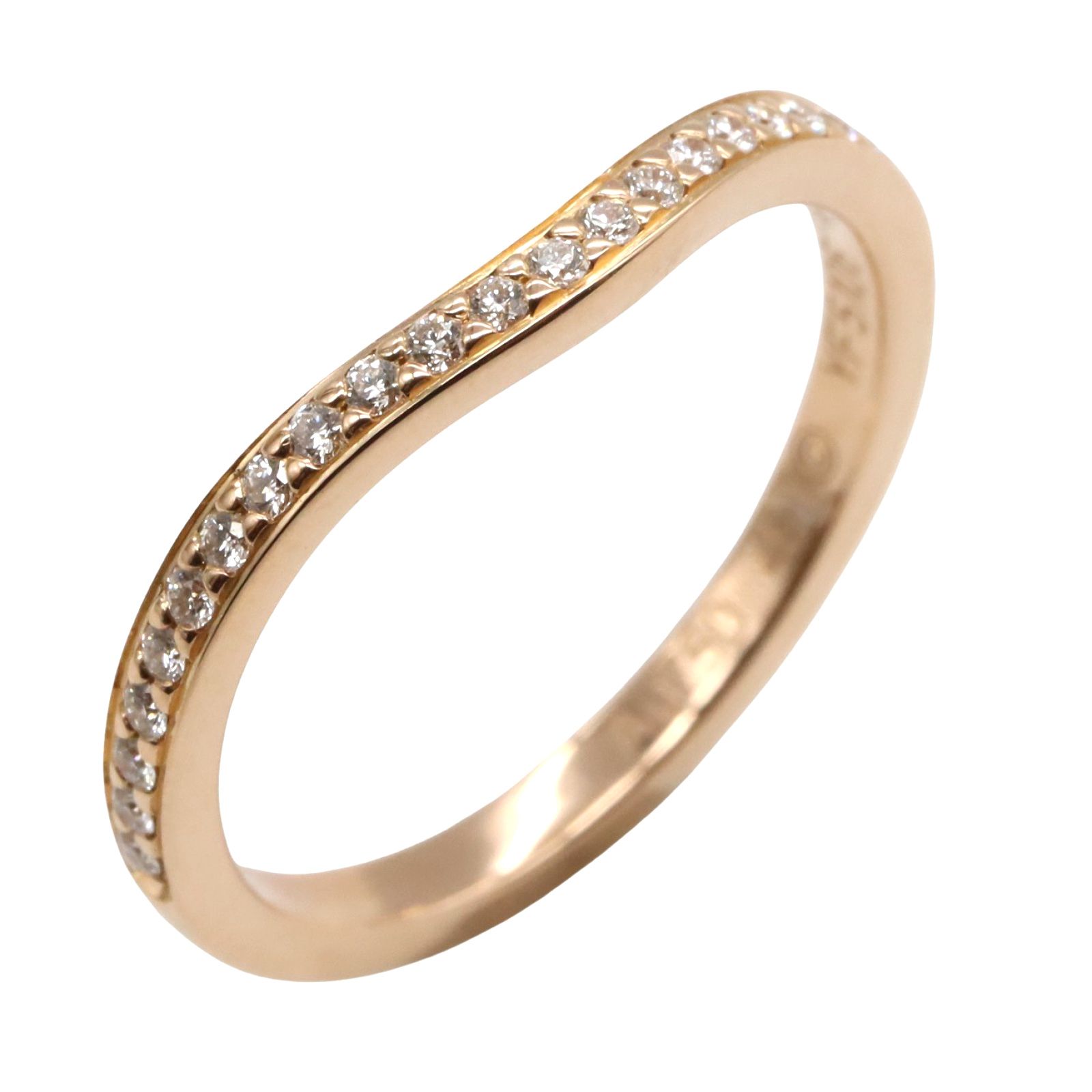 美品Cartier バレリーナピンクゴールドk18ダイヤモンドリング カルティエ / CARTIER バレリーナリング #51 D0.23ct ゴールド