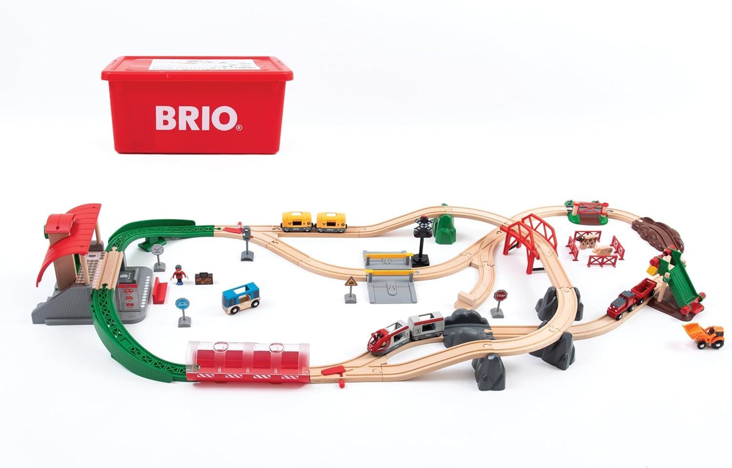 BRIO ブリオ クリスマス レールセット80000-144 全69ピース ケース付き クリスマスプレゼント レールセット おもちゃ 木製レール 包装紙対応不可