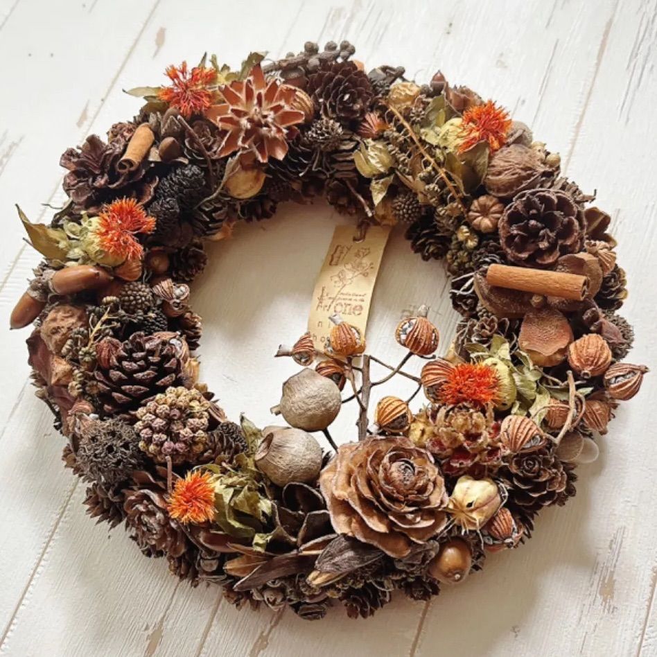 魔女の棲む森 ～裏庭～】ドライフラワー リース オータムリース
