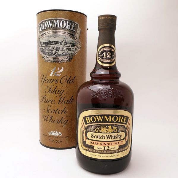 お酒】ボウモア12年 ダンピーボトル 43% 1000ml 未開栓 箱 BOWMORE