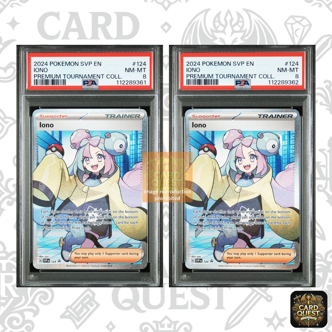 ☆フォローで5％OFF！【PSA8鑑定品／2連番】ナンジャモ SR 英語