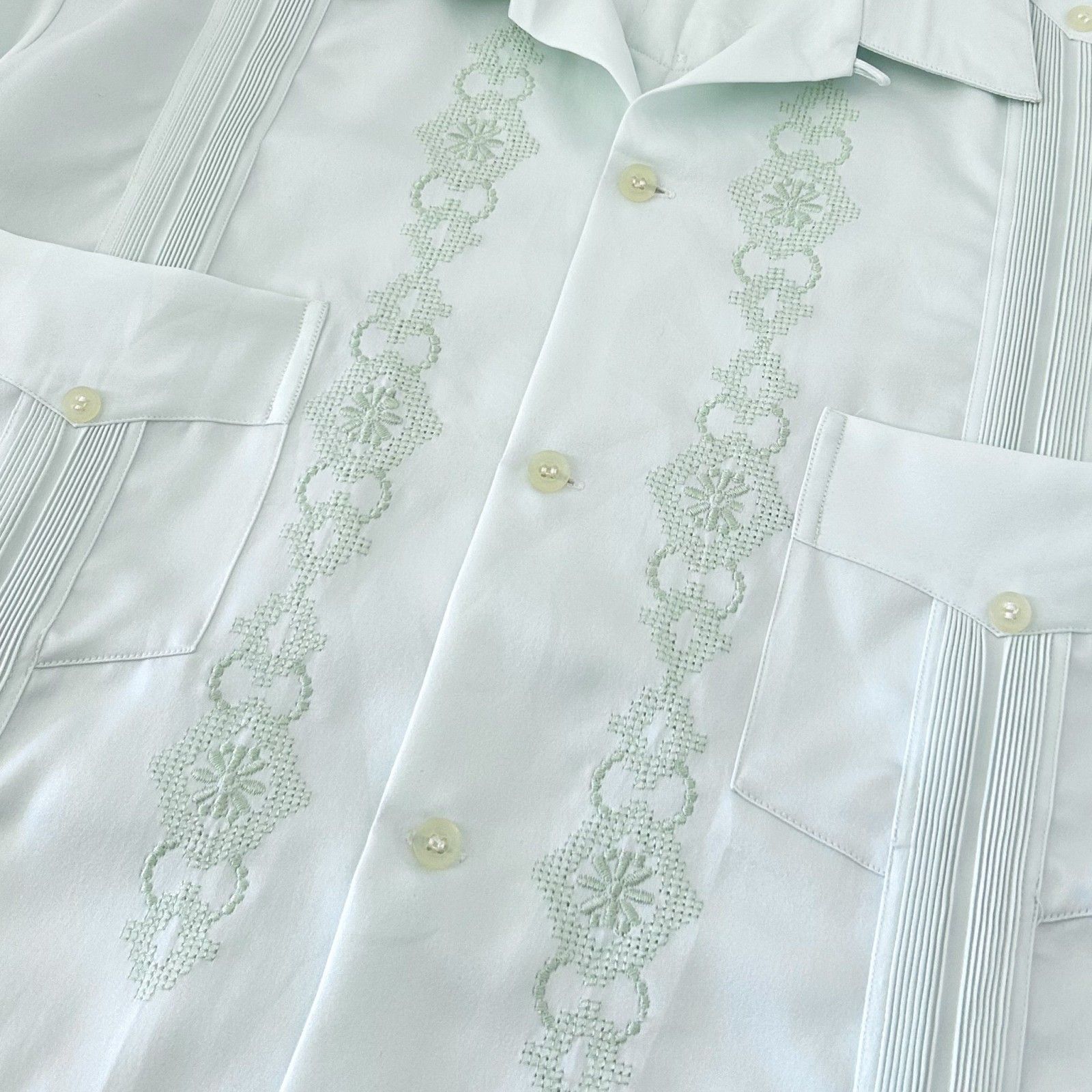 90s 開襟シャツ　シルク　オープンカラー　ミントグリーン　vintage古着 90s 開襟シャツ シルク オープンカラー ミントグリーン vintage