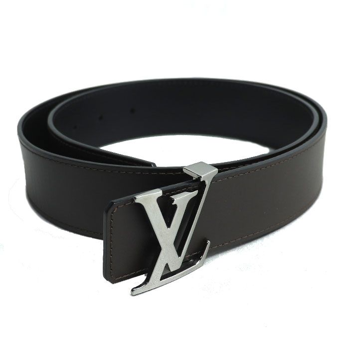 【極美品】ルイヴィトン サンチュール LV　イニシャル　エピ レザー ブラック 極美品】ルイヴィトン サンチュール LV イニシャル エピ レザー