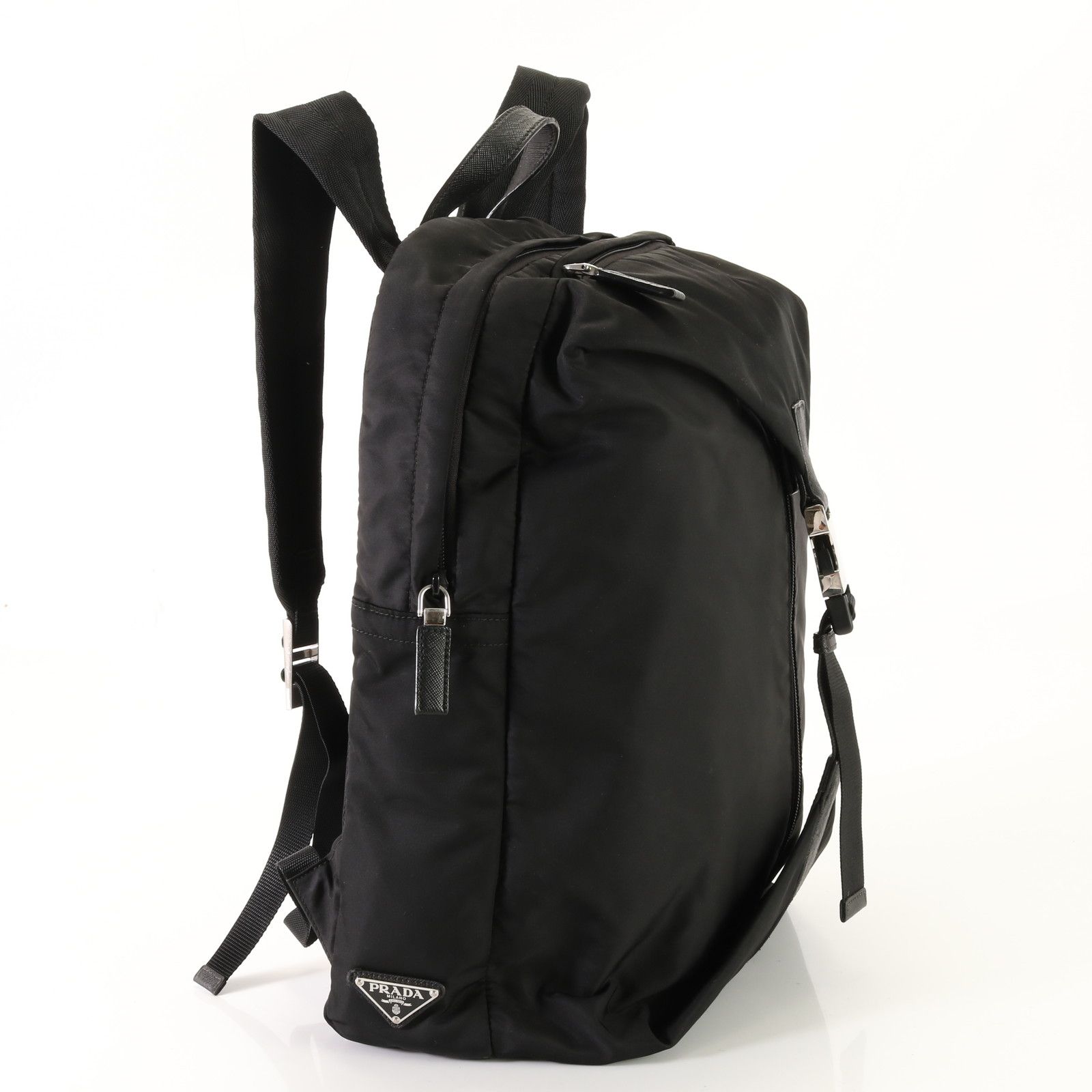美品 現行品 プラダ ギャランティ付 Re Nylon サフィアーノ レザー 