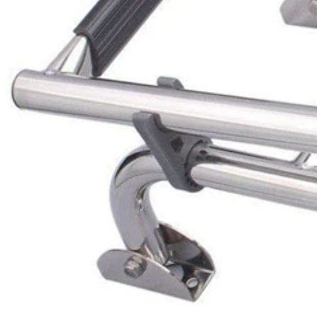 ステンレス鋼ボートはしご1PCE 4ステップ 折り畳み式 取り外し トランサムマウント Fusfatwale付き 耐久性あり HRDEVELOPMENT_JP