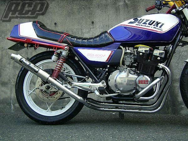 プリティー製 CBX400F 改 タイプ１ 4-2-1 マフラー　メッキ