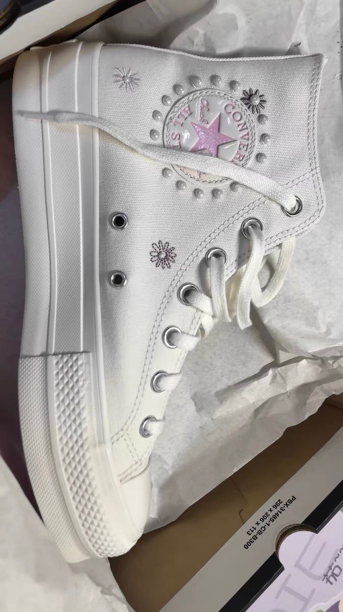 Converse 花刺繍
