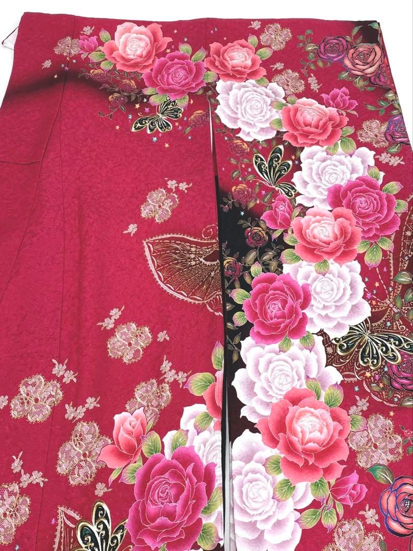 振袖 豪華 銀通し ラメ刺繍 紋意匠 薔薇尽くし 身丈167cm - メルカリ
