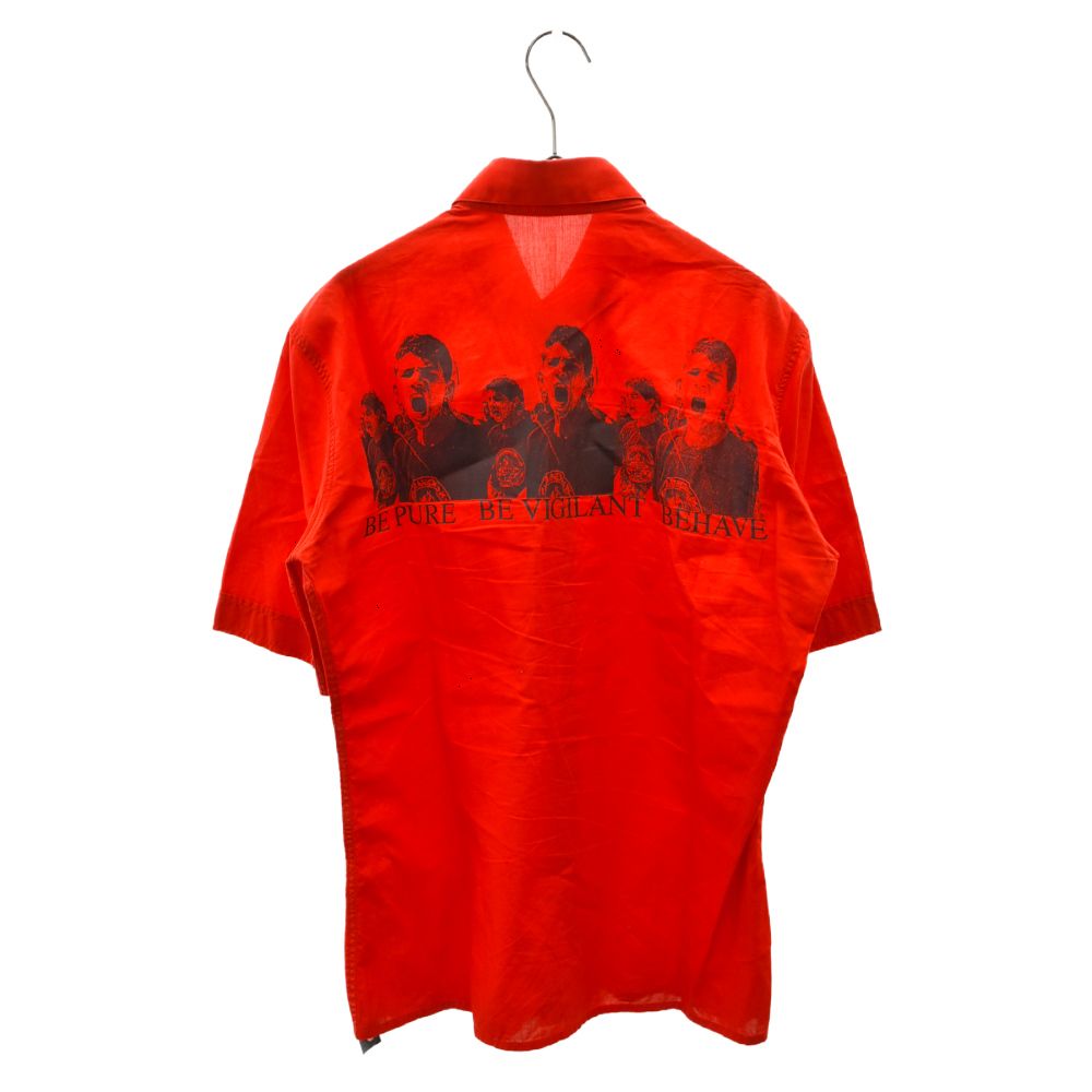 売れ筋介護用品も！ RAF SIMONS (ラフシモンズ) 02SS テロ期 バックプリント 半袖 トップス