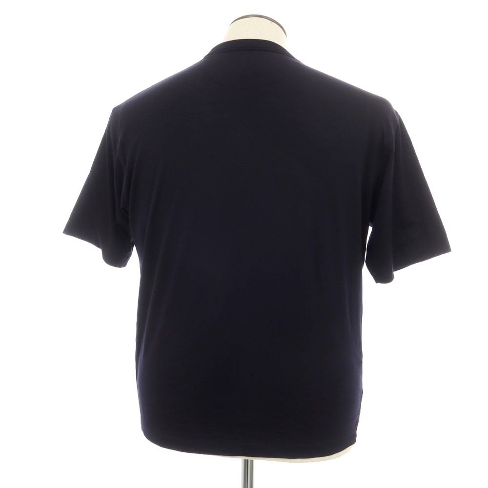 【中古】ランバン LANVIN ウール クルーネック 半袖Ｔシャツ ダークネイビー【サイズ48】【メンズ】