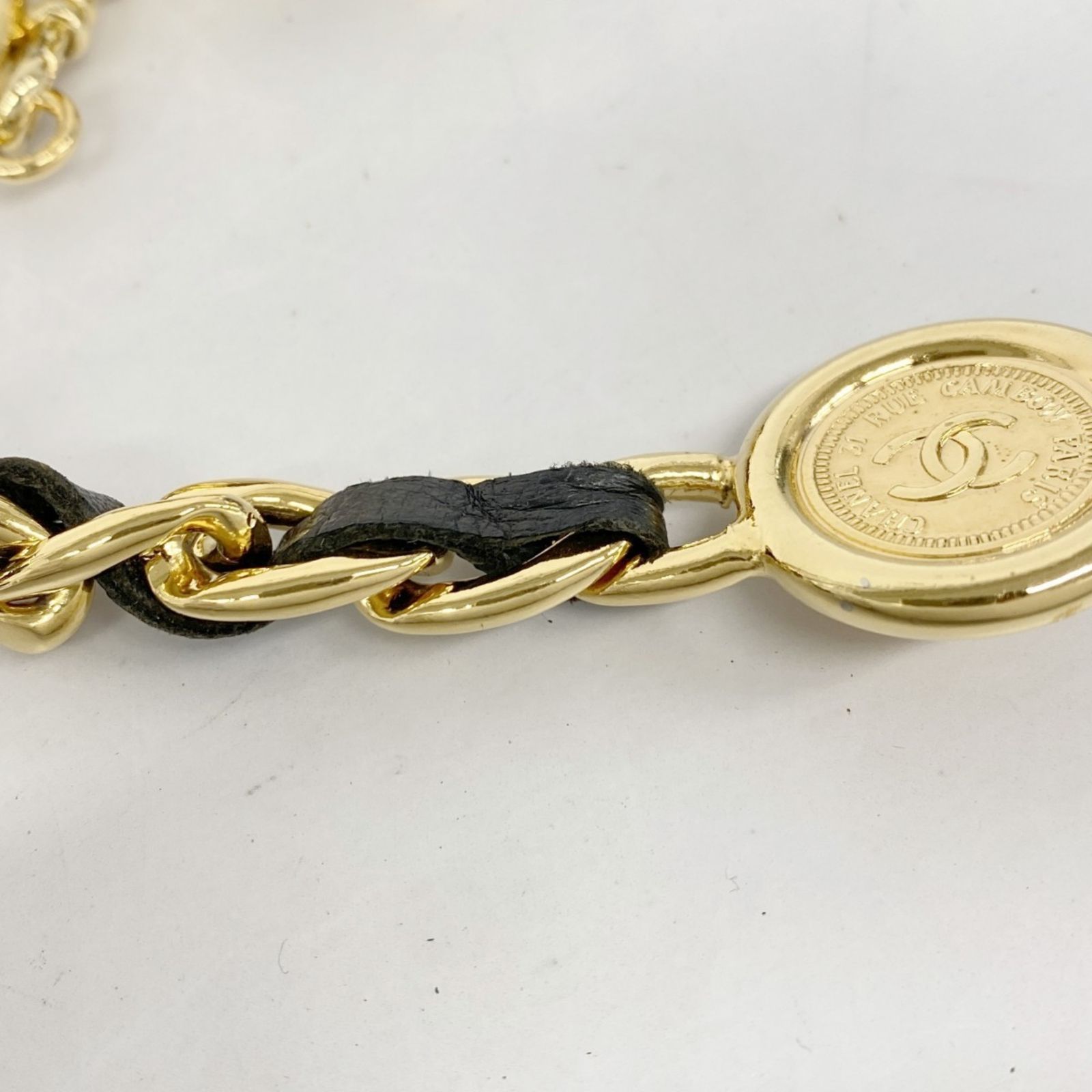 CHANEL シャネル　ゴールド ブラック チェーン ベルト シャネル(Chanel) シャネル ベルト チェーンベルト ゴールド
