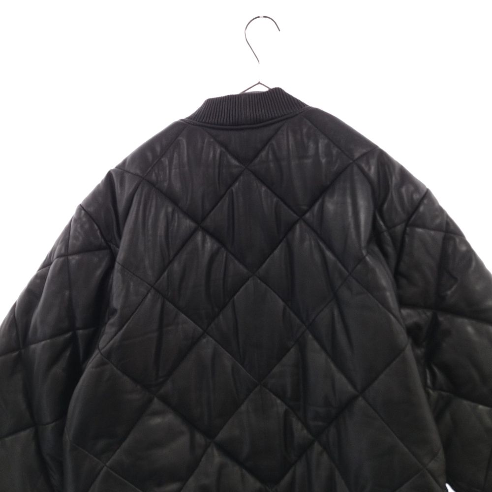 SUPREME (シュプリーム) 22AW Quilted Leather Work Jacket キルティング レザー ワーク ジャケット ブラック  - メルカリ
