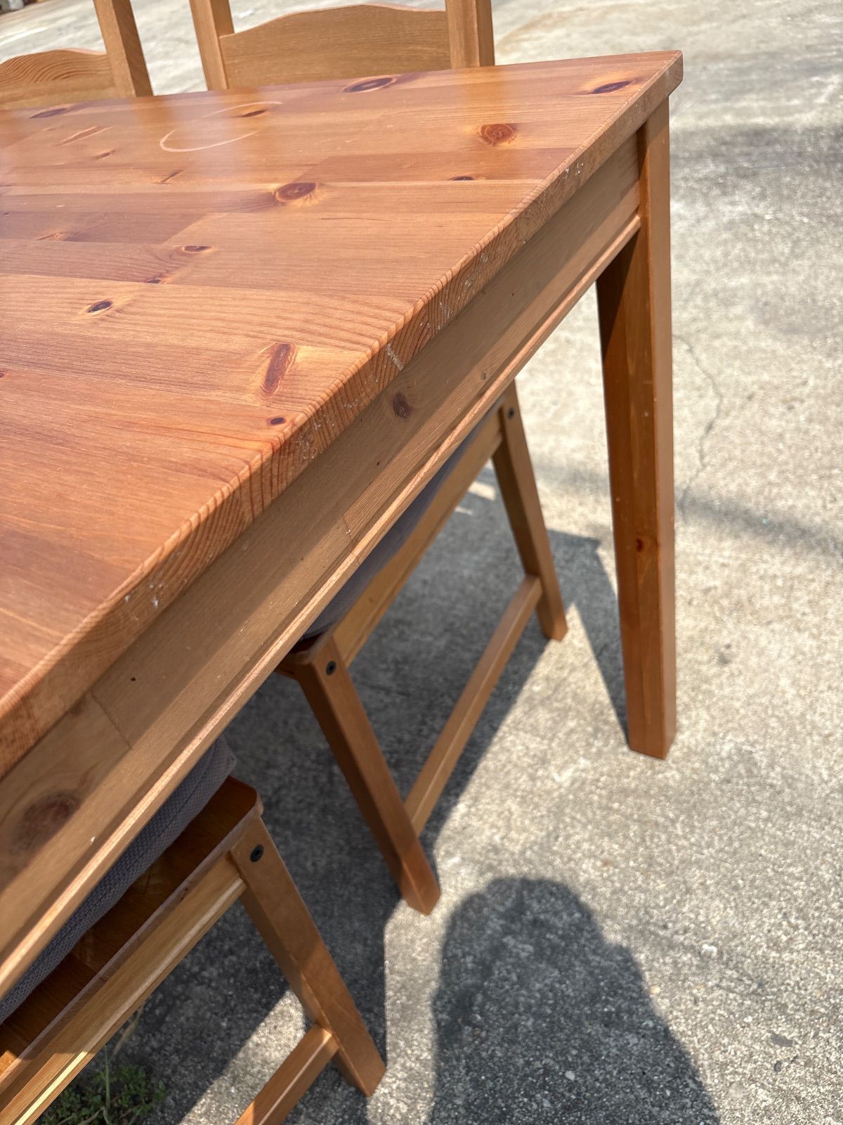 ?IKEA/イケア ヨックモックテーブル、イス4脚セット】廃盤商品 木製 
