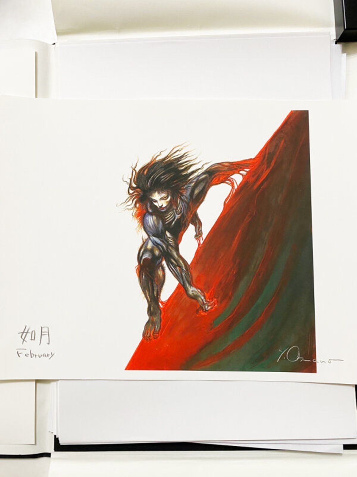 mocha先生作 『藤飾りM』 版画 版画 mocha先生作 『藤飾り』 アール