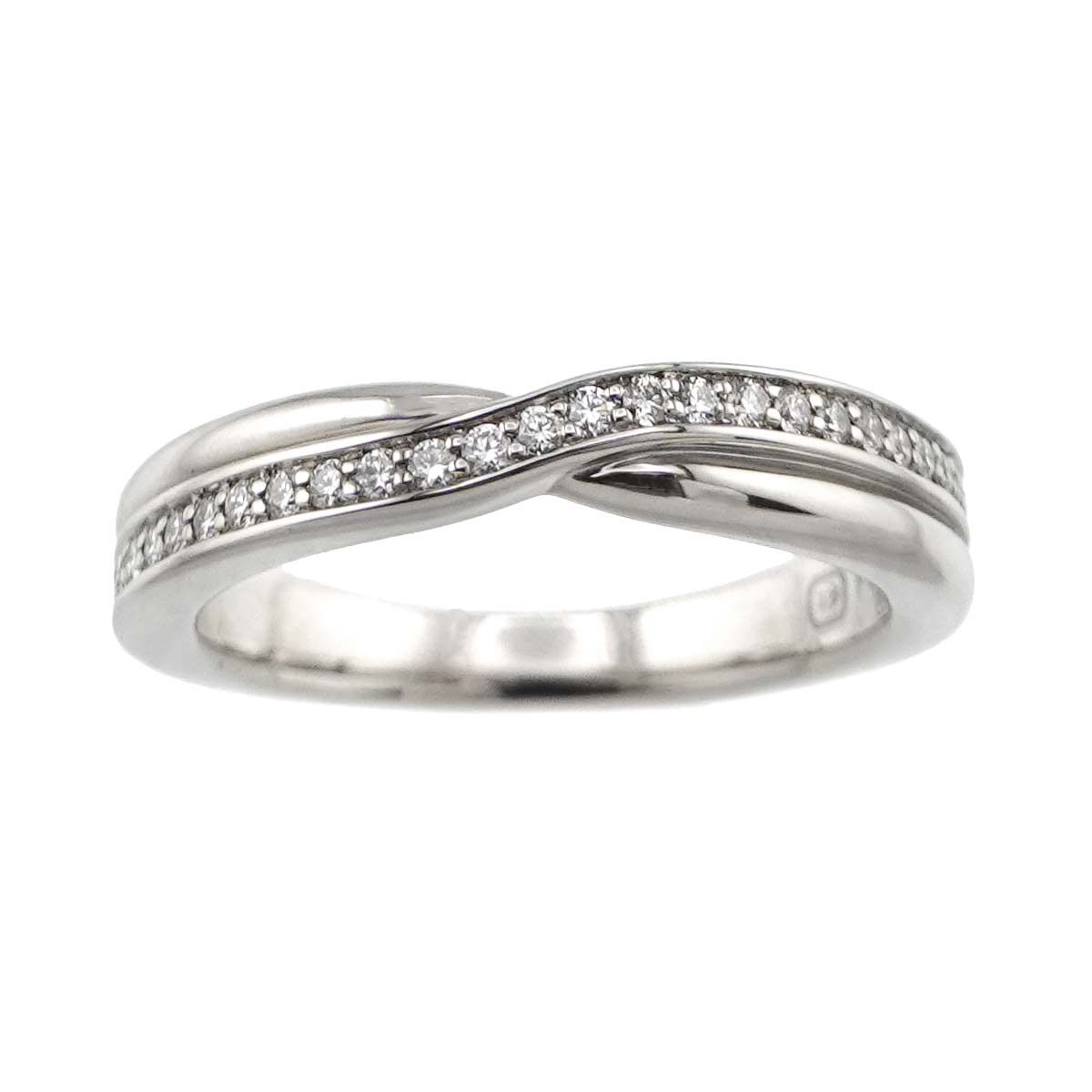 ハリーウィンストン HARRY WINSTON トリスト ワンロウ バンド 7.5号 リング ダイヤ Pt プラチナ 指輪 Diamond Ring【証明書付き】 90263002